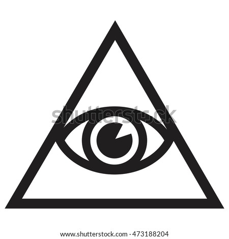 Illuminate - symbolic icon with all seeing eye Imagine de stoc © 