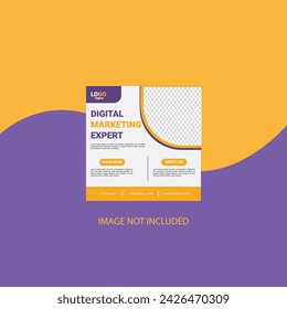 Illuminate your agency's online presence with our Creative Digital Social Media Post Design Template. Engage audiences with captivating visuals and dynamic content, showcasing your agency's creativity