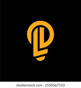 Illuminate your brand with this creative Lamp with Letter L logo design. The sleek and modern design features a stylized lamp intertwined with the letter 'L', symbolizing light, and innovation