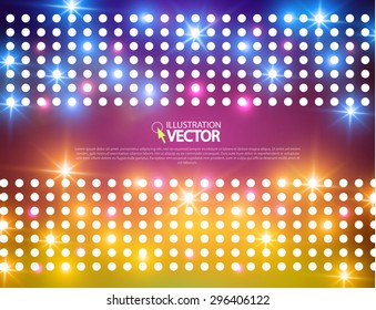 Illuminated background. Shining & colorful design. Vector illustration