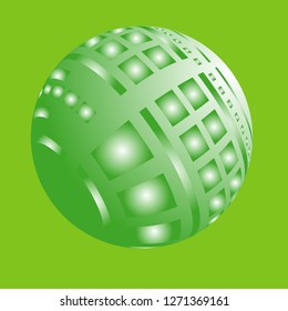 illuminated ball illustration,technology and background