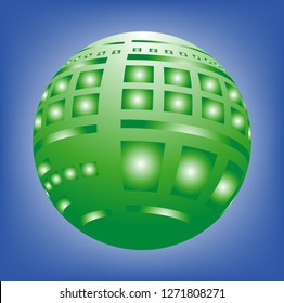 illuminated ball illustration,technology and background