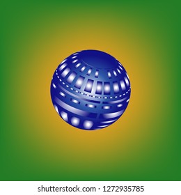 illuminated ball illustration,technology and background