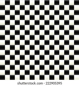 Illuminated checkered surface