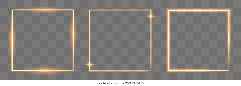 Forma geométrica iluminada. Signo de marco Horizontal ligero. Marco ligero.