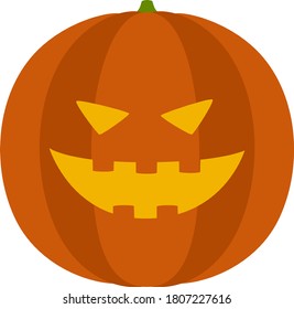 Iluminación de Halloween Jack O Lantern. Calabaza con cara de miedo.