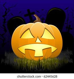 Illuminated Halloween pumpkin