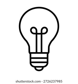 Illuminated idea represented by a light bulb isolated on white background