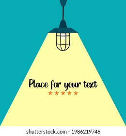 Illuminated lantern advertising poster with space to place text