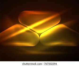 Illuminated lens flares, glowing color techno background. Vector hi-tech abstract background, HUD style