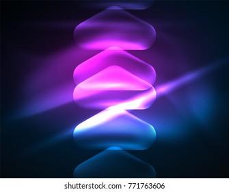 Illuminated lens flares, glowing color techno background. Vector hi-tech abstract background, HUD style