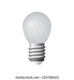 Illuminated lighten bulb. Vector illustration. 3d design. Electrical equipment