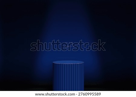 Illuminated podium on dark background creates atmosphere of celebration and achievement