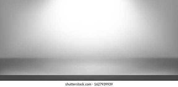 Illuminated scene background. Presentation realistic decorations. Studio empty space. Showroom concept. Vector illustration