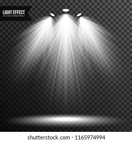 Illuminated scene, spotlight, stage, light effect vector transparent