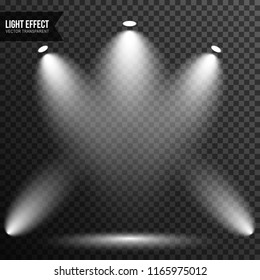 Illuminated scene, spotlight, stage, light effect vector transparent