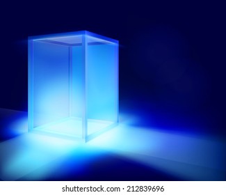Muestra iluminada. Ilustración vectorial.