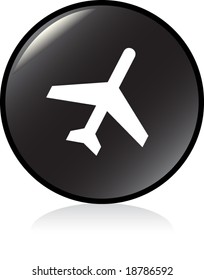 illuminated sign - BLACK version - aircraft symbol
