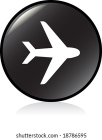 illuminated sign - BLACK version - aircraft symbol
