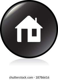 illuminated sign - BLACK version - house symbol