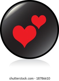 illuminated sign - BLACK version - love