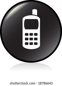 illuminated sign - BLACK version - mobile phone symbol