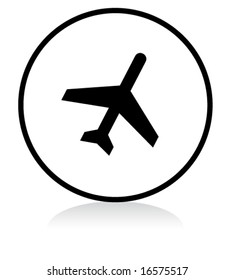illuminated sign - WHITE version - aircraft  symbol