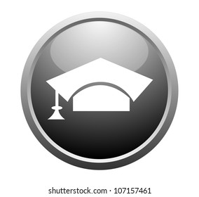 illuminated sign - WHITE version - graduation symbol
