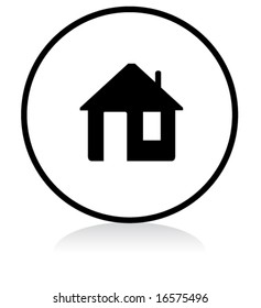 illuminated sign - WHITE version - house symbol