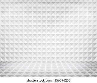 Illuminated space in shop window. Vector illustration.