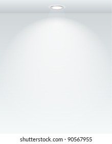 Illuminated with the spot empty wall template. Ready for your content