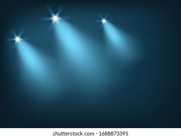Leuchtende Bühne mit hellem Licht