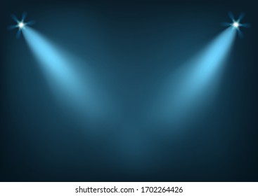 Illuminated stage with bright lights