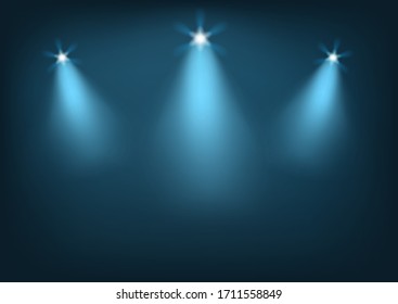 Illuminated stage with bright lights