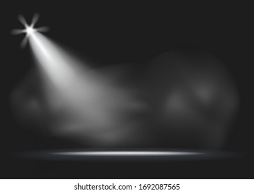 Illuminated stage with bright lights Template for presentation