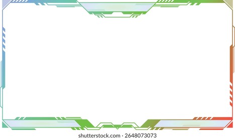 Ilustração de vetor de quadro de fluxo iluminado