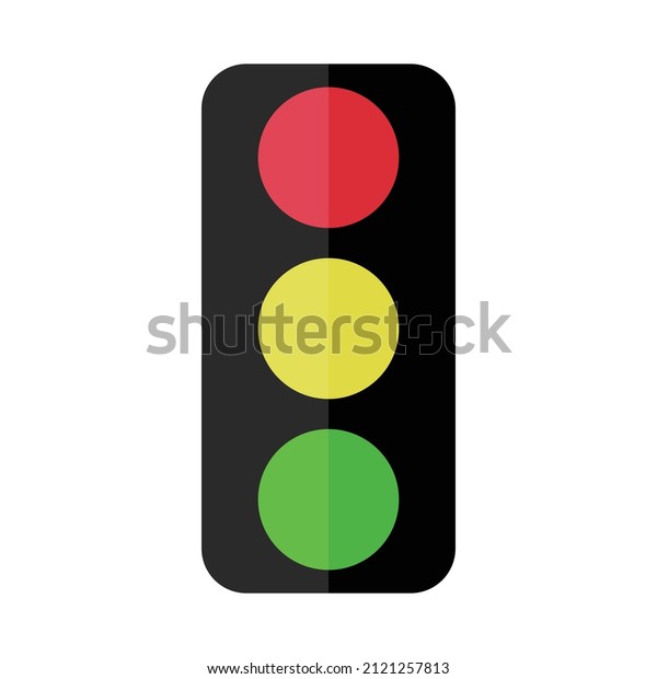 Illuminated traffic
lights. Editable
vectors.