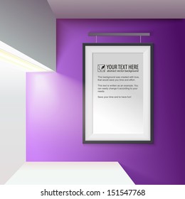 Illuminated wall with a frame for your message, concept design, creative approach