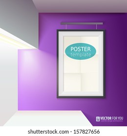 Illuminated wall with a frame for your message, concept design, creative approach