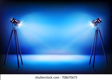 Illuminated wall. Vector illustration.