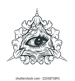 Logo en blanco y negro de Illuminati