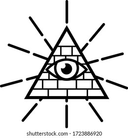 Illuminati im flachen Stil. Vektorgrafik