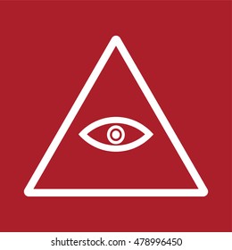 Illuminati icon . Vector illustration