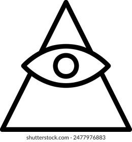 illuminati line icon illustration vector