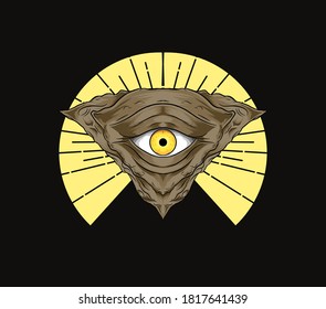 illuminati logo. concept with black bacground