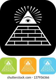 Illuminati masonic symbol vector isolated