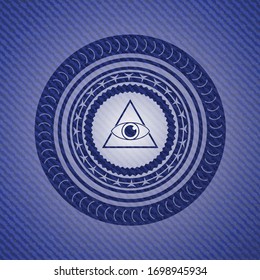 icono de la pirámide de Illuminati en segundo plano