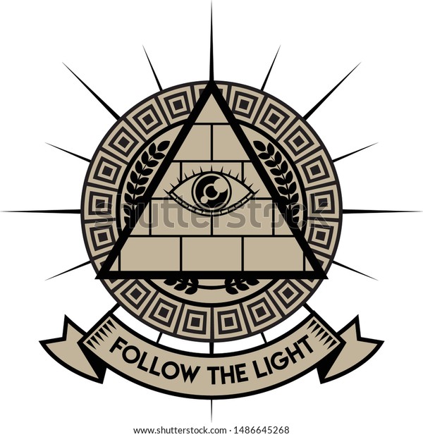 Vector de stock (libre de regalías) sobre Illuminati Triangle Follow Light  Eye Providence1486645268