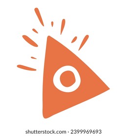 Illuminati triangle sketch icon Vector illustration