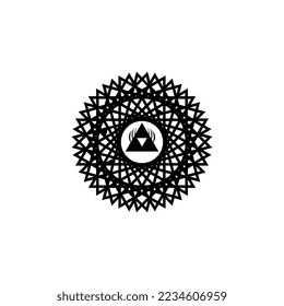 illuminati vector illustration, in black and white colors, suitable for mascots, logos, posters, tattoos, screen printing, etc